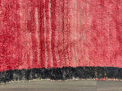 Moroccan red runner Rug, 3x9 Berber vintage Handwoven used old Rugs.