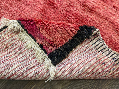 Moroccan red runner Rug, 3x9 Berber vintage Handwoven used old Rugs.