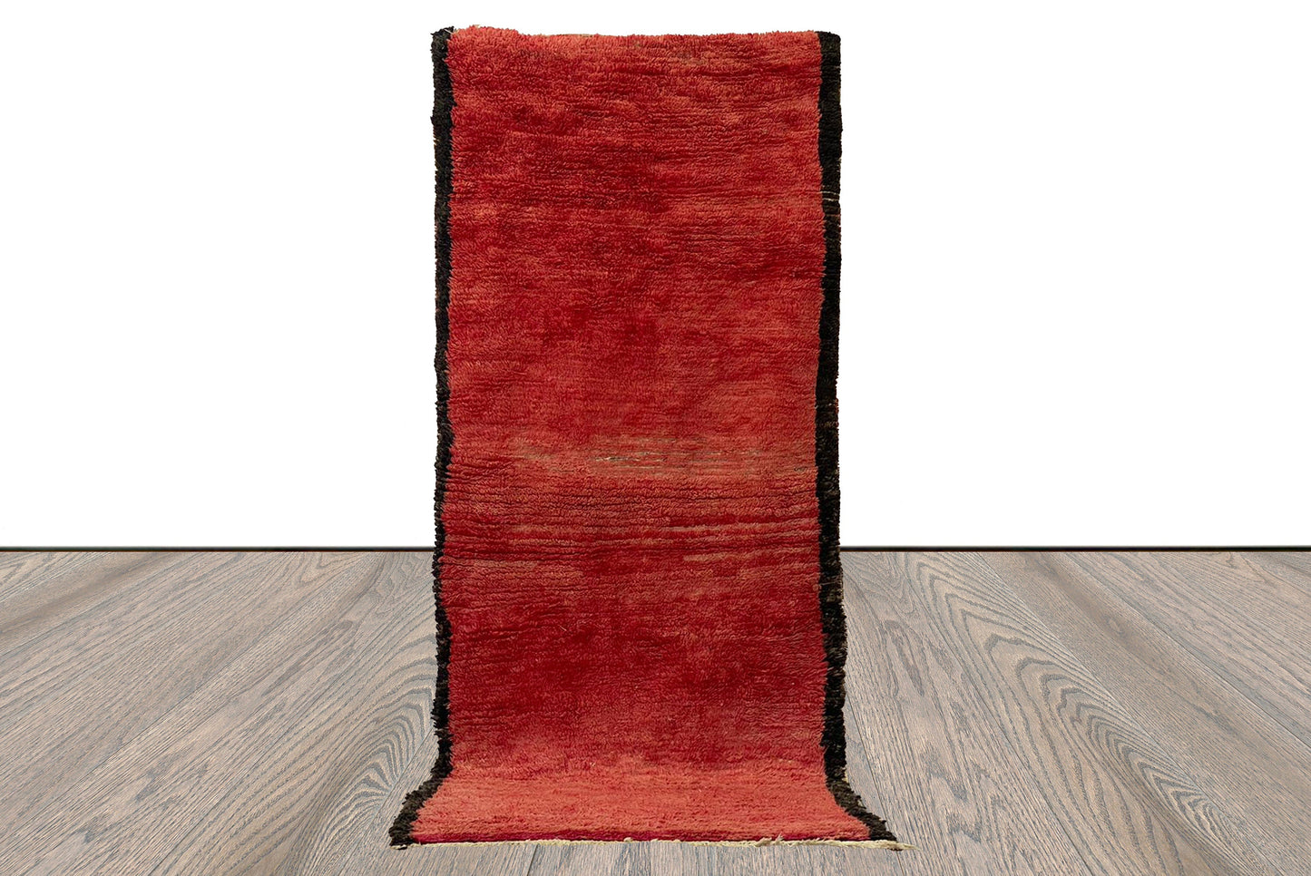 Moroccan red runner Rug, 3x9 Berber vintage Handwoven used old Rugs.
