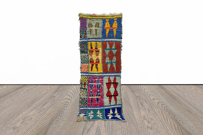 8x3 Moroccan Azilal Vintage Runner Rug.