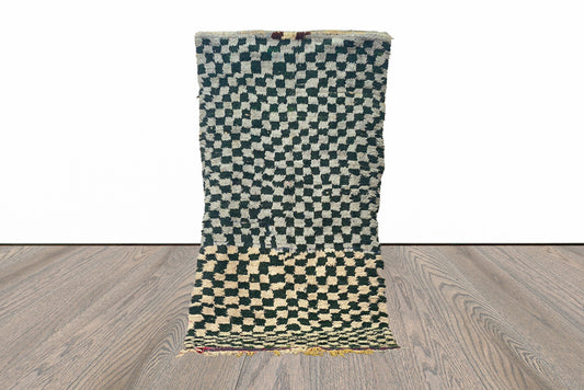 7x4 Checker Moroccan Berber area Rug.