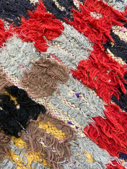 Vintage Moroccan Berber worn Rug, 3x5 Faded narrow small runner Rugs.