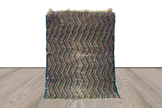 Moroccan Vintage Rug, 3x4 FT Rug