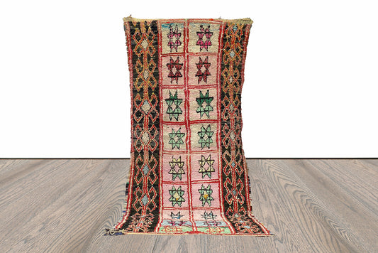 4x8 Decorative Azilal Vintage Area Rug.