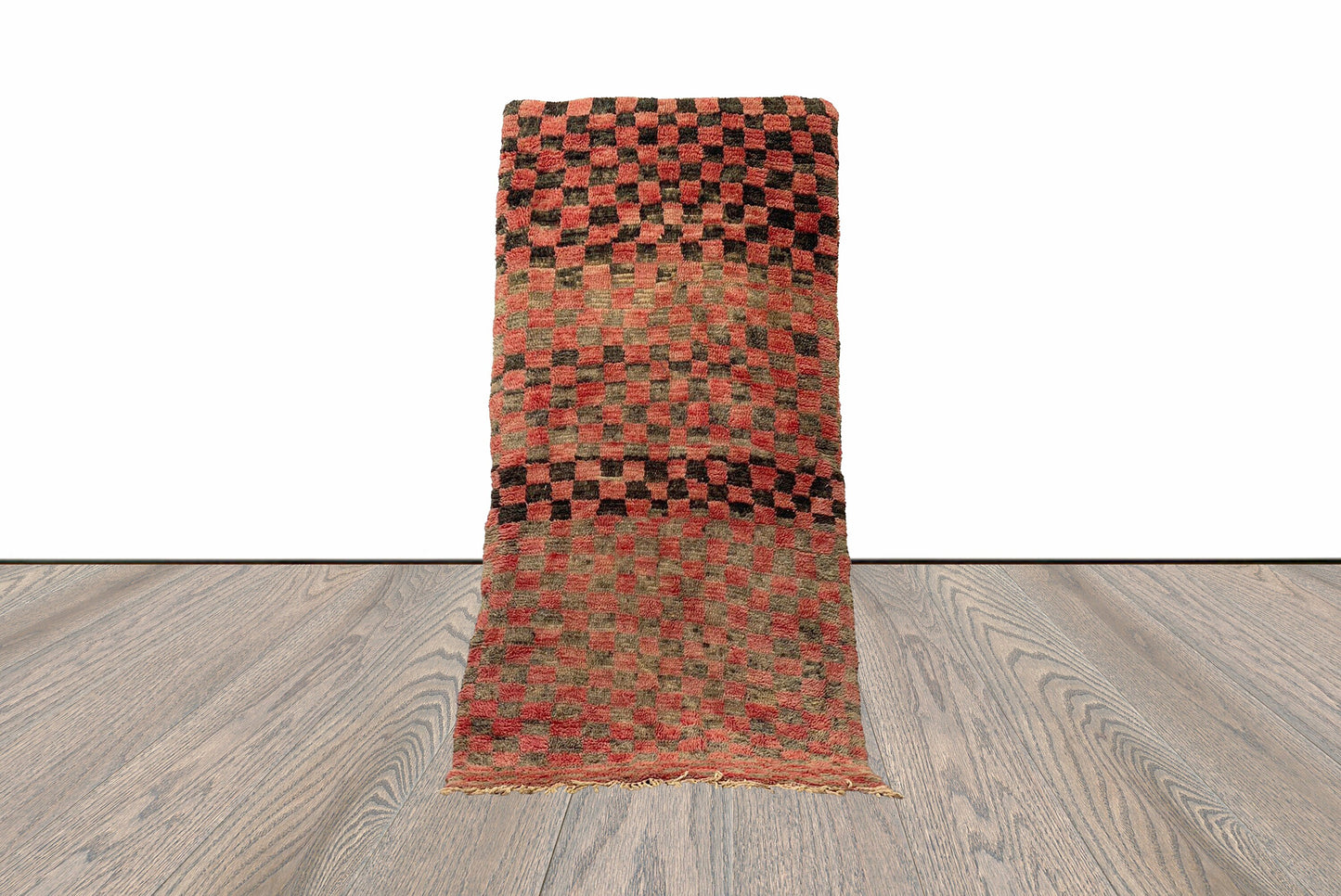 7x3 Feet Vintage Hallway Red Runner Rug.