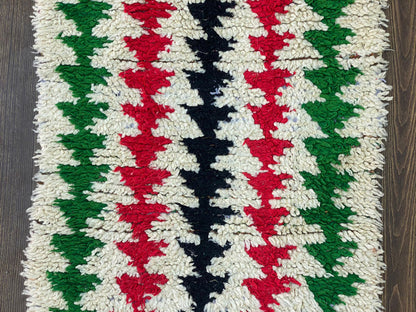 2x6 Unique Berber Moroccan Tribal Rug Runner.