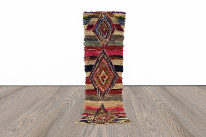 2x8 Unique Berber Long Narrow Rug Runner.