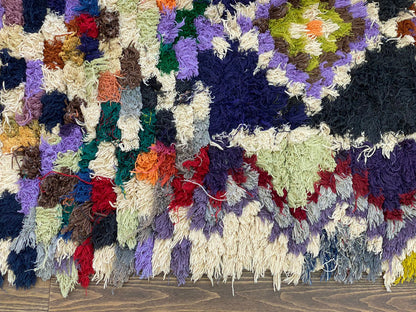 Moroccan Berber small Rug. 2x6 Small narrow runner vintage colorful Rugs.