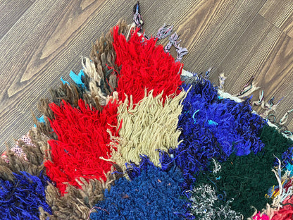 3x8 Berber Diamond Moroccan Vintage Runner Rug.