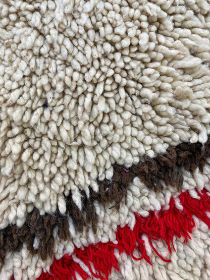 Vintage tan runner Rug, 3x7  Moroccan Berber narrow Rugs.