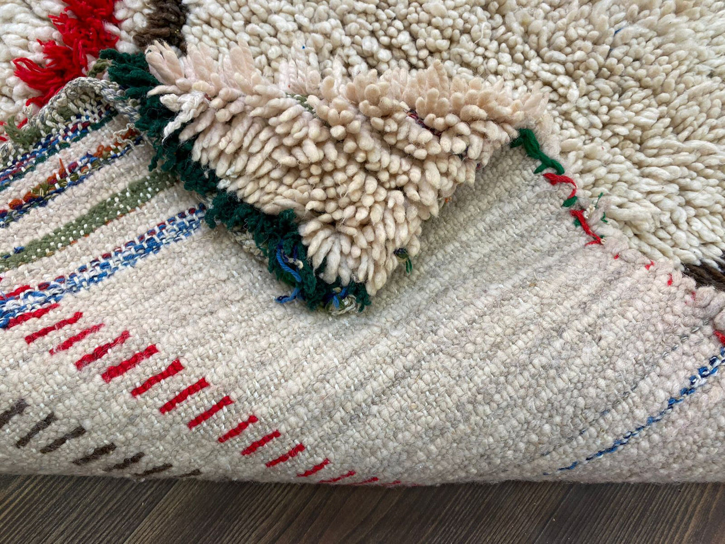 Vintage tan runner Rug, 3x7  Moroccan Berber narrow Rugs.