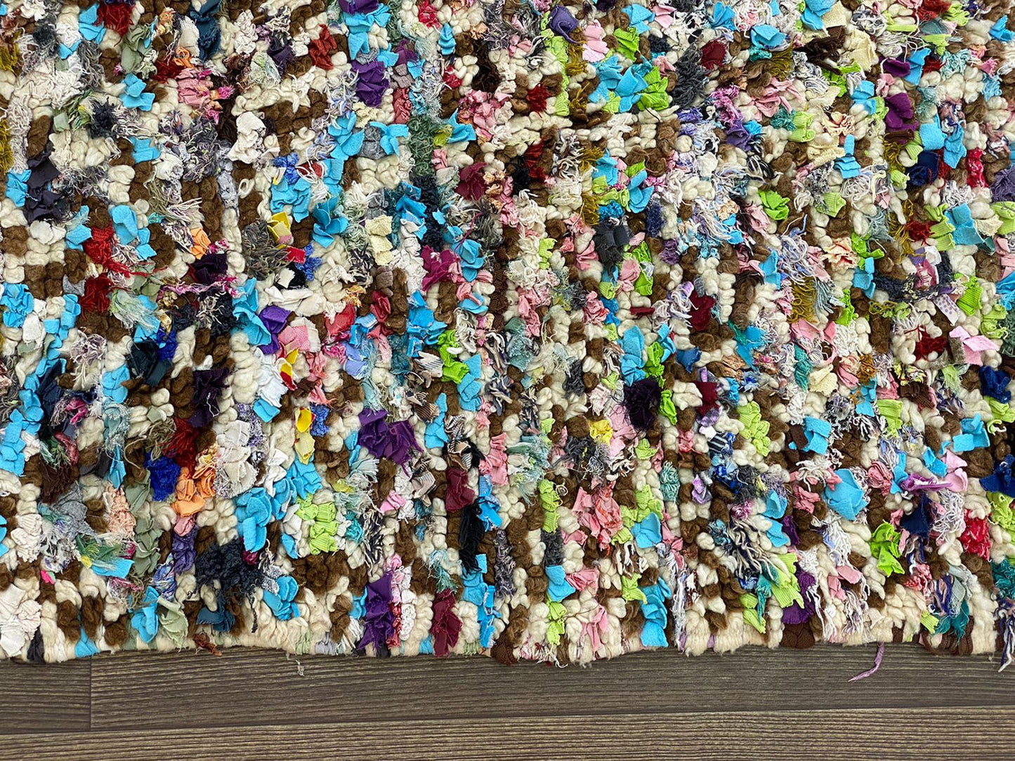 3x7 Boucherouite vintage Moroccan Rug, Berber shag area Rugs.