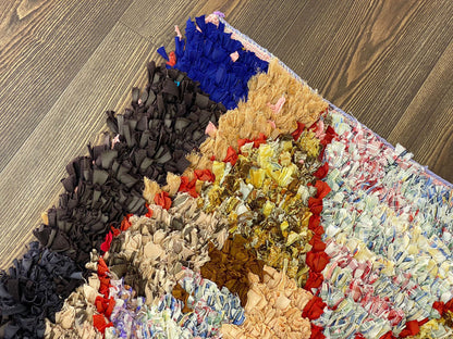 3x6 Vintage Berber Diamond Runner Rug.