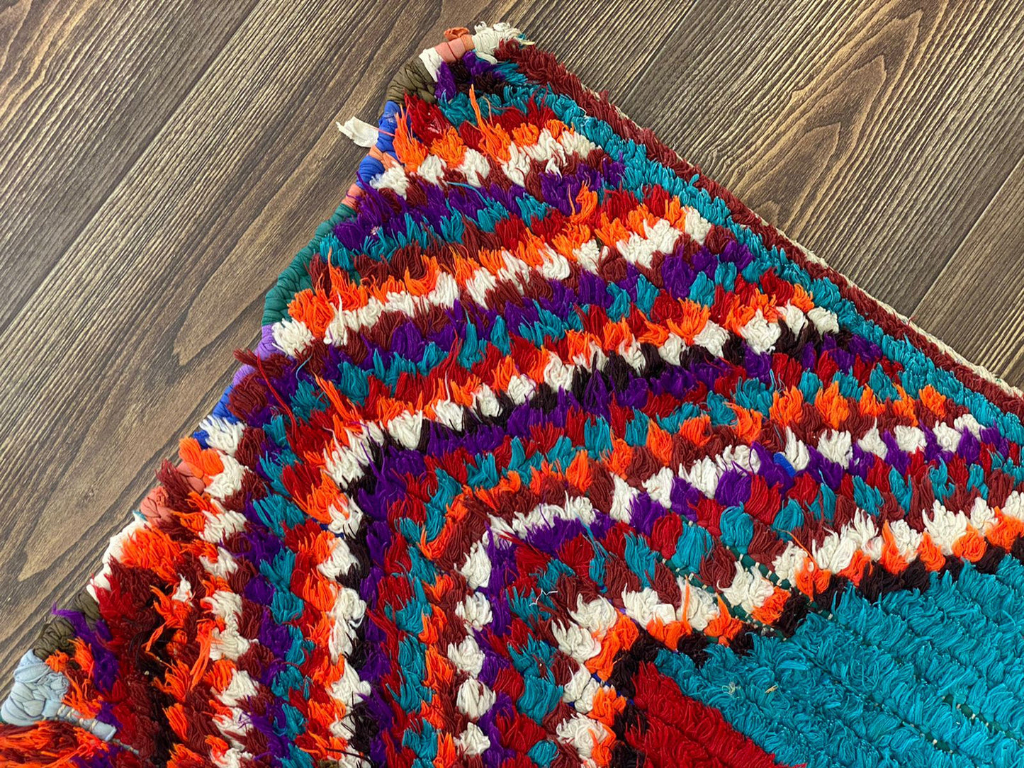 4x9 Moroccan Vintage  Berber Runner Rug.