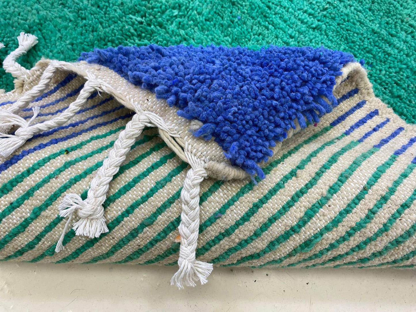 Moroccan rug, Berber Moroccan green rugs, Handmade Carpet.