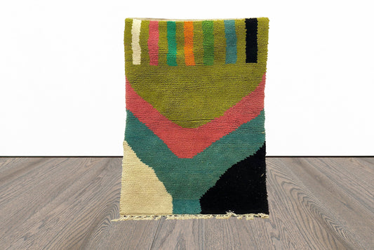 Moroccan floor rugs. tribal berber colored rug.