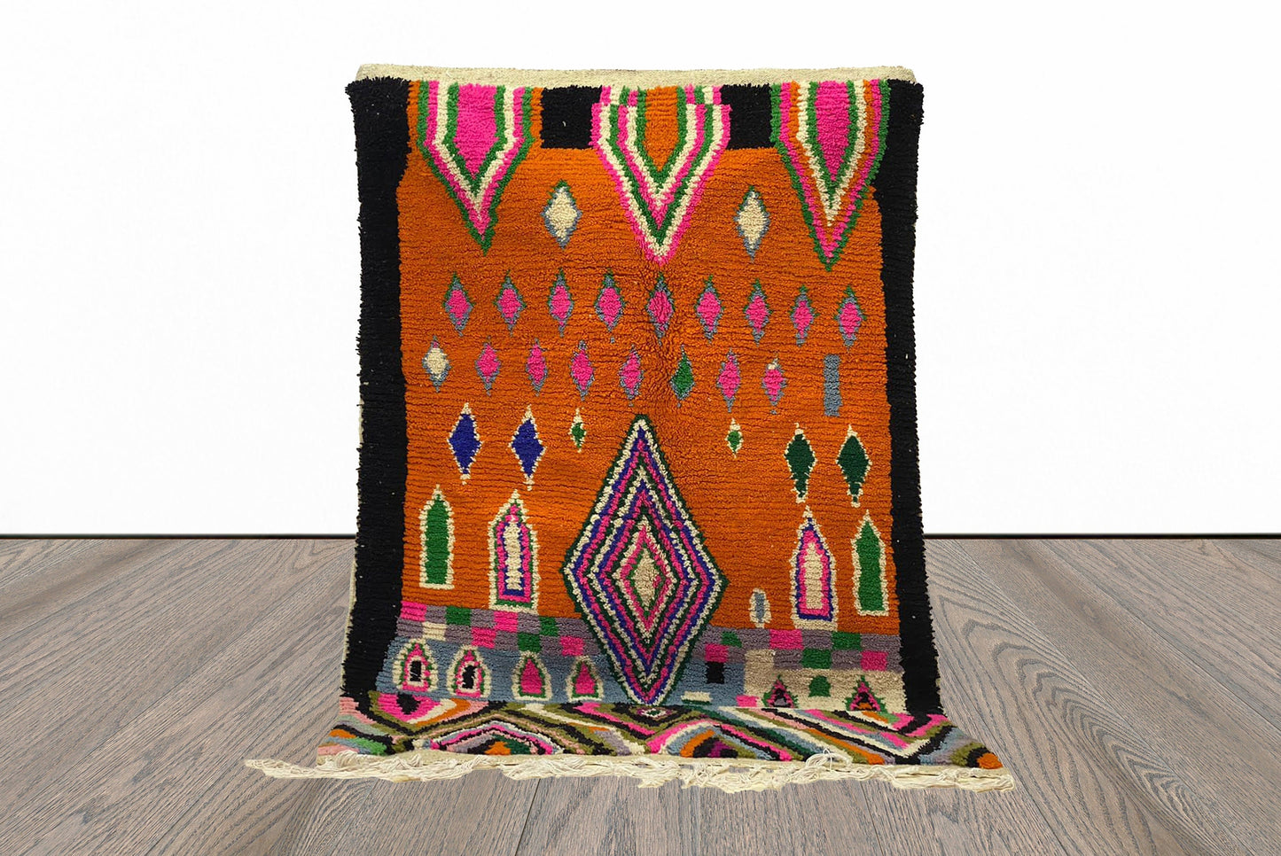 Moroccan abstract colorful carpet.