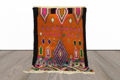Moroccan abstract colorful carpet.