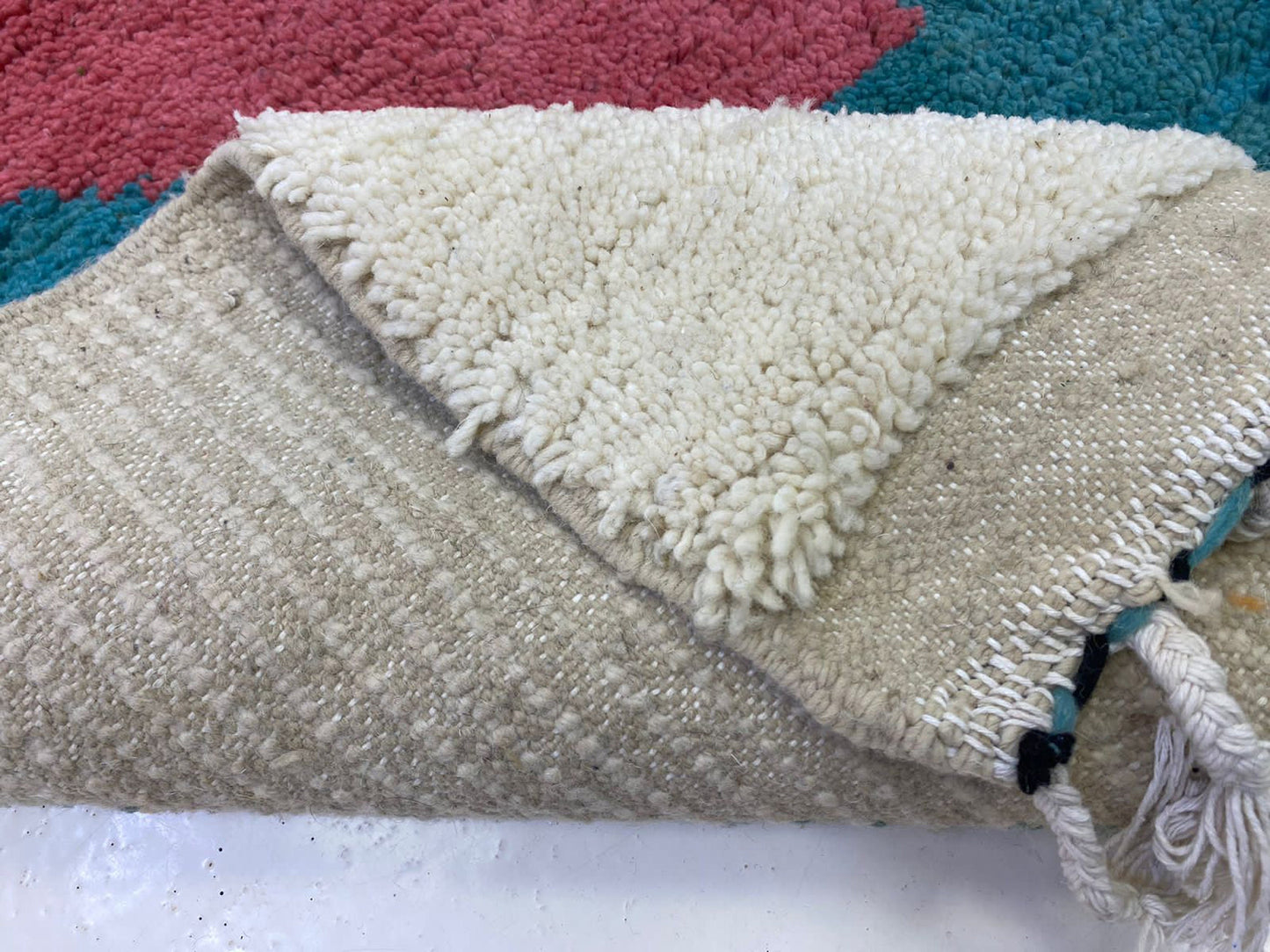 Moroccan floor rugs. tribal berber colored rug.