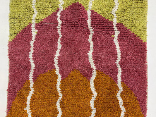 Unique moroccan rugs. woven tribal berber carpet.