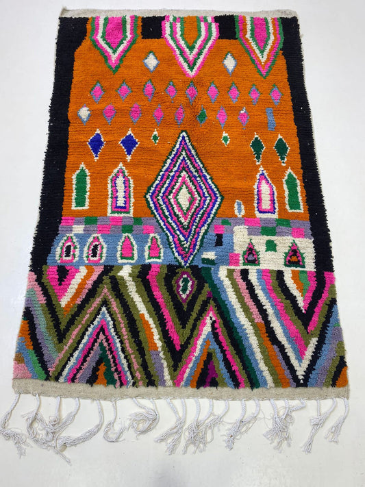 Moroccan abstract colorful carpet.