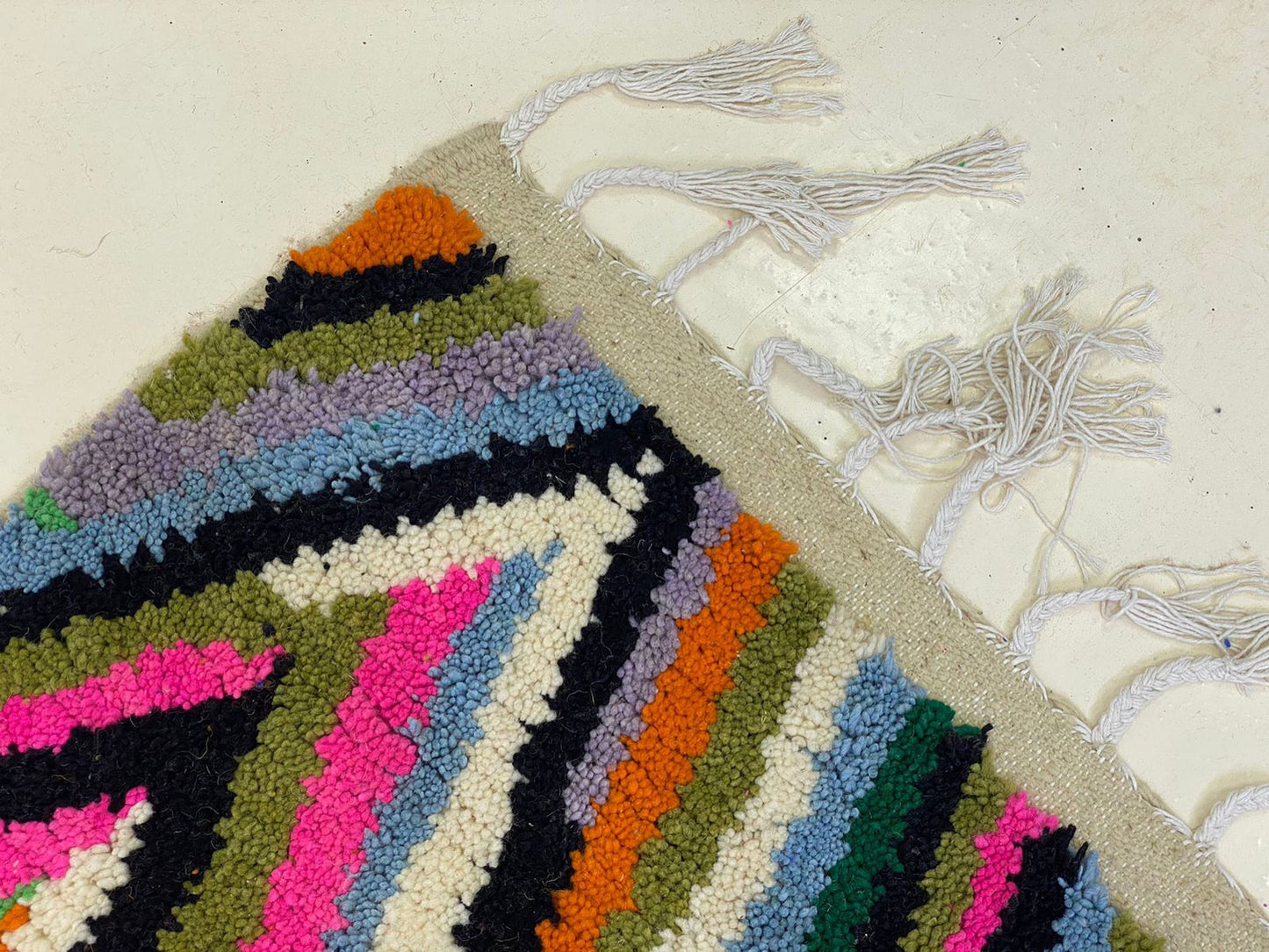 Moroccan abstract colorful carpet.