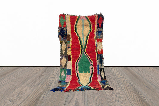 Small colorful Moroccan 3x6 rug.