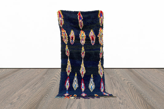 Moroccan vintage 3x7 runner rug.