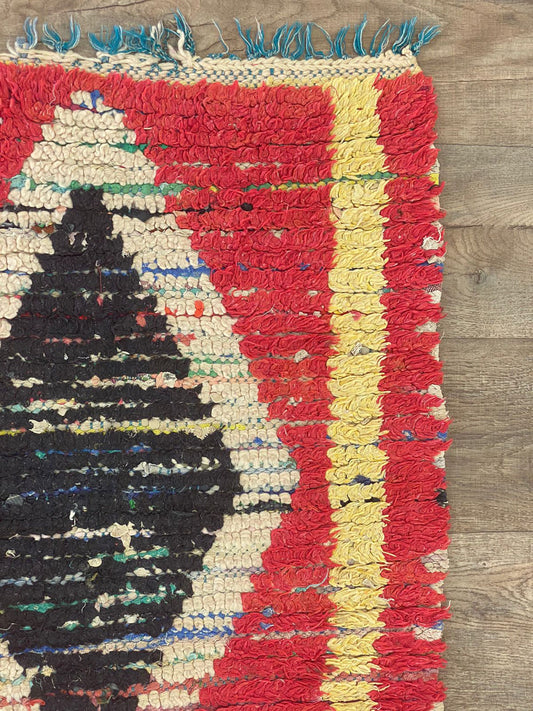 Diamond Narrow vintage 2x8 runner rug.