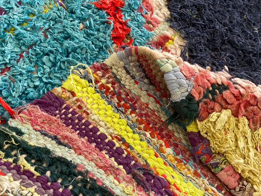 Diamond Moroccan multi color 3x9 runner rug.