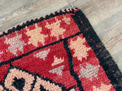 Narrow Moroccan vintage 4x12 runner rug.