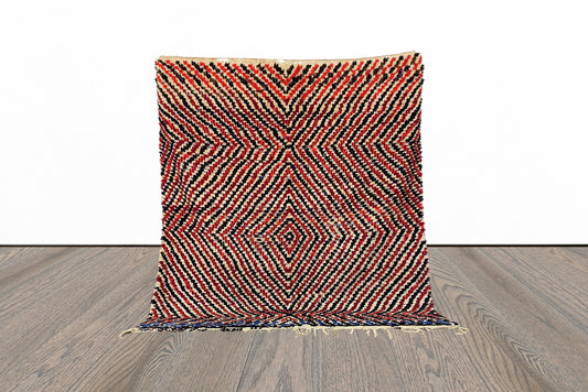 5x6 FT Moroccan bohemian colorful area rug.