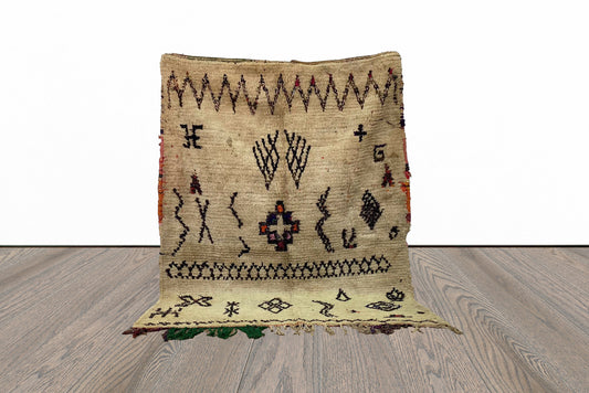 5x6 FT Moroccan woven unique area rugs.