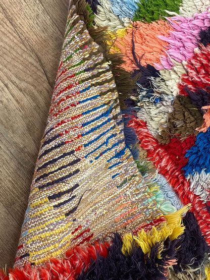 3x6 FT Moroccan diamond colorful area rugs.
