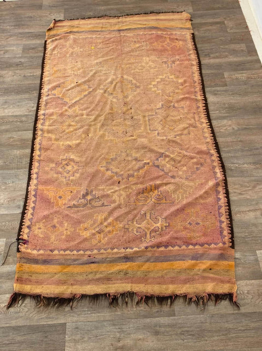 5x10 FT Moroccan large area wool rugs.