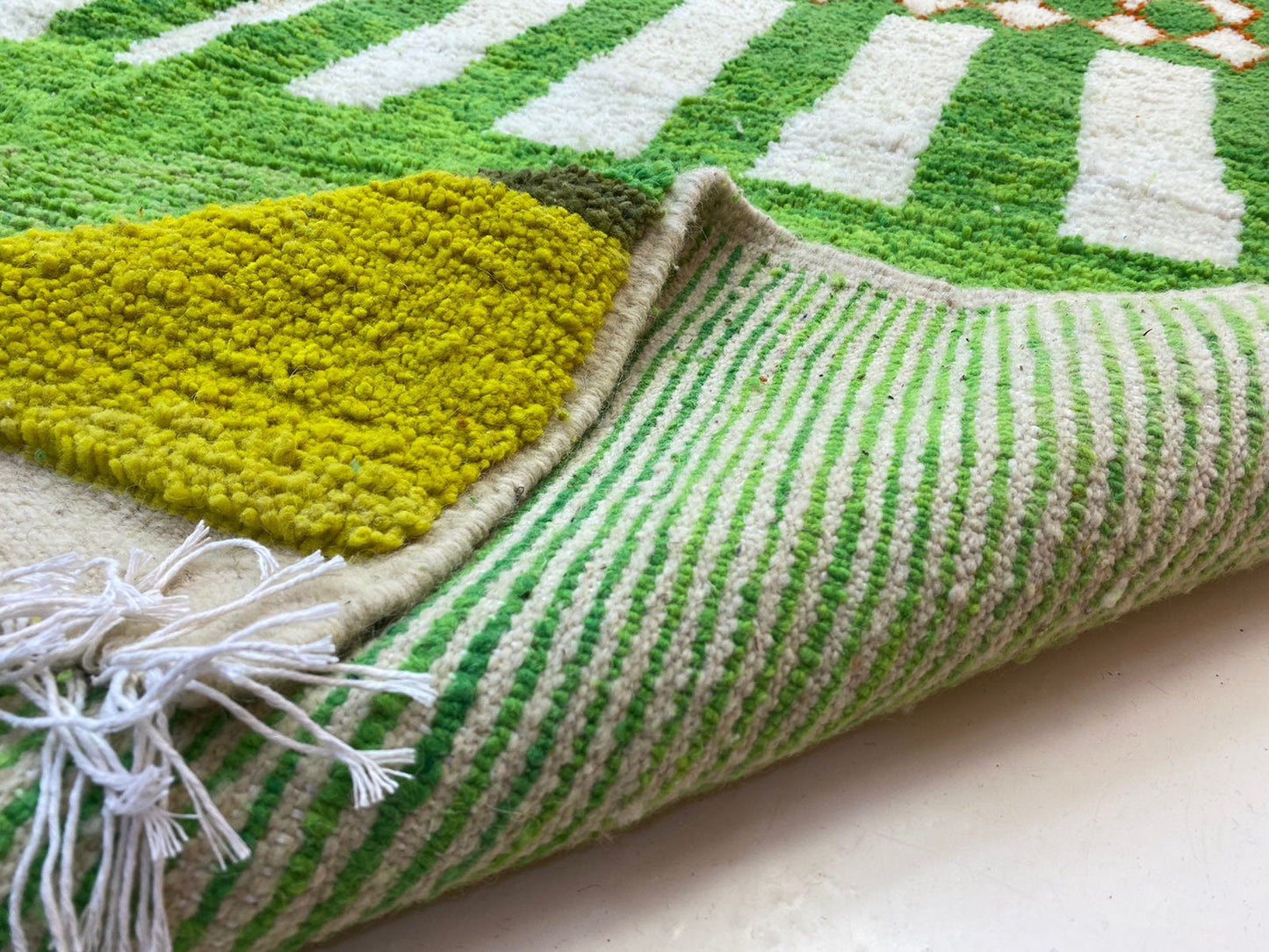 Custom rug, Moroccan wool Green area rug, Handmade Berber area rugs,