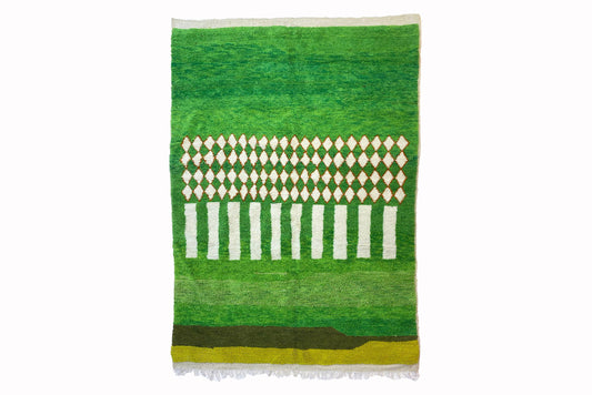 Custom rug, Moroccan wool Green area rug, Handmade Berber area rugs,
