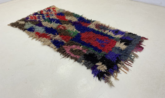 Moroccan colorful runner rug 3x6.