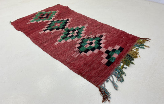 Unique Berber Moroccan rug runner 3x6 ft.