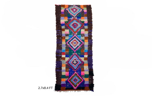 Moroccan Vintage Boho Runner Rug 8x3.
