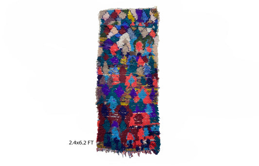 Tapis de couloir tissé vintage marocain 2x6.