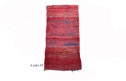 Moroccan solid Area Rug 5x9, wool Vintage woven rug.
