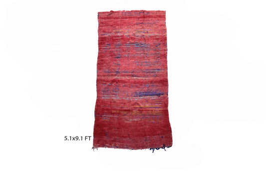 Moroccan solid Area Rug 5x9, wool Vintage woven rug.