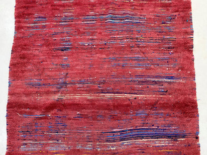 Moroccan solid Area Rug 5x9, wool Vintage woven rug.