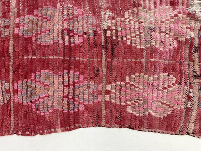 Moroccan vintage faded wool runner rug 3x8 ft.