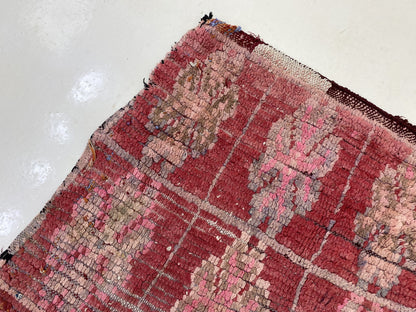 Moroccan vintage faded wool runner rug 3x8 ft.