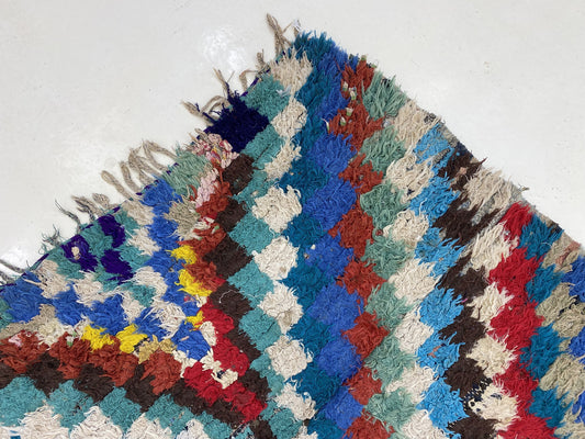Colorful Moroccan Tribal Woven Area Rug 4x6.