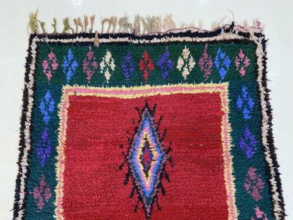 4x6 Woven Moroccan Colorful Tribal Area Rug.