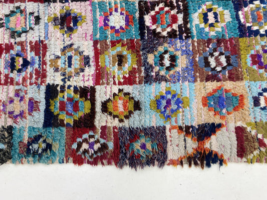 Moroccan Colorful Vintage Area Rug 4x8.