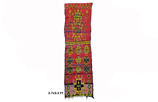 Moroccan runner, Vintage Berber runner rug 3x9.